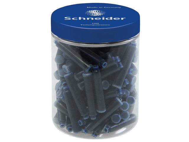 Inktpatronen Schneider container à 100 stuks koningsblauw