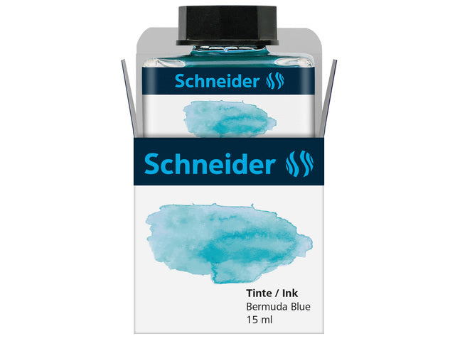Tintenpatrone Schneider 15 ml in Pastell-Bermudablau zum Füllen und für Tintenroller