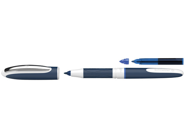 Rollerball Schneider One Change 0,6mm blauw + gratis inktpatroon