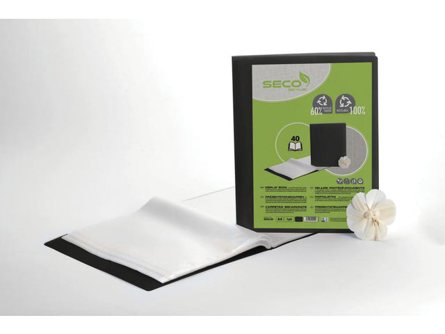 Showalbum Seco zwart 40 tas biologisch afbreekbaar, 50 micron