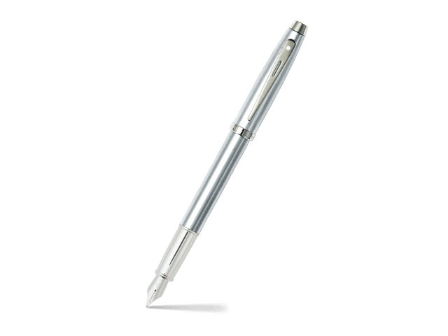 Vulpen SHEAFFER 100 E9306 F Geborsteld chroomnikkel geplateerd