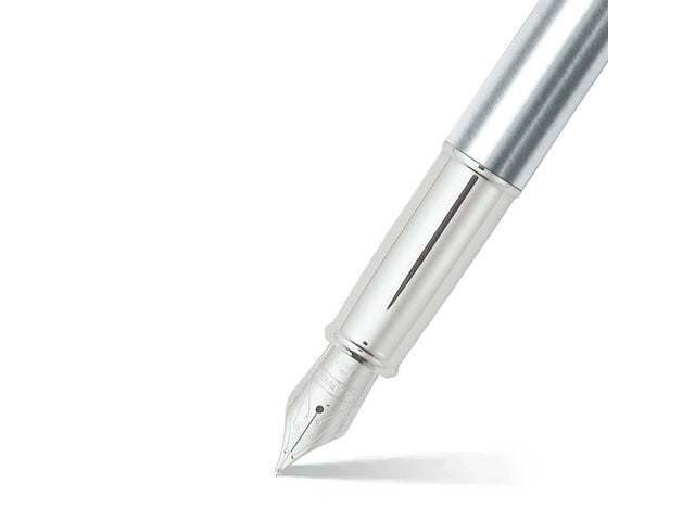 Vulpen SHEAFFER 100 E9306 F Geborsteld chroomnikkel geplateerd