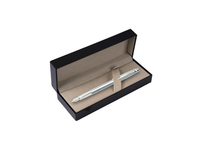 Vulpen SHEAFFER 100 E9306 F Geborsteld chroomnikkel geplateerd