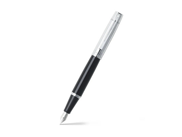 Vulpen SHEAFFER 300 E9314 M Zwarte cilinder chromen dop verchroomd