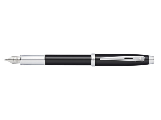 Vulpen SHEAFFER 100 E9338 M Glanzend zwart gelakt verchroomd