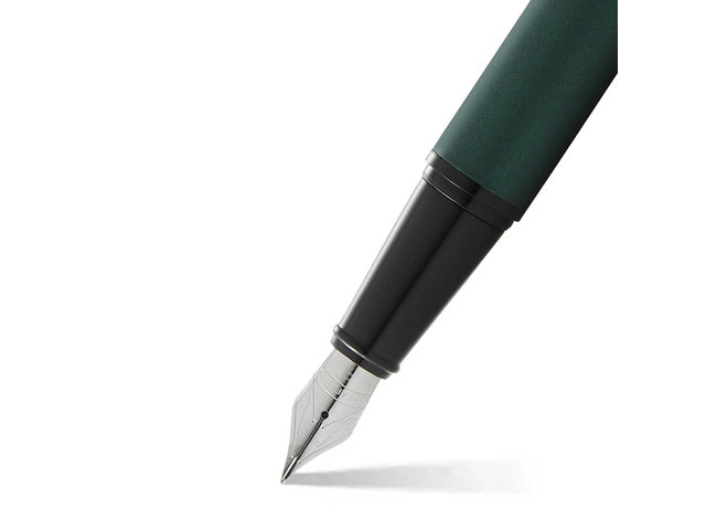 Vulpen SHEAFFER 300 E9346 F Mat groene lak gepolijst zwart