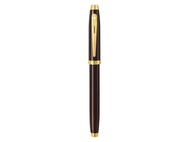 Tintenroller SHEAFFER 100 E9370 Kaffeebraun PVD Gold