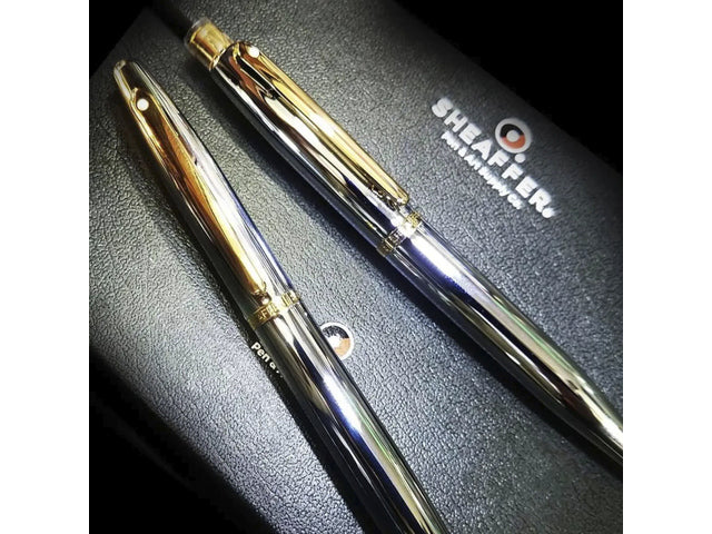 Rollerball SHEAFFER VFM E9422 Gepolijst chroom verguld