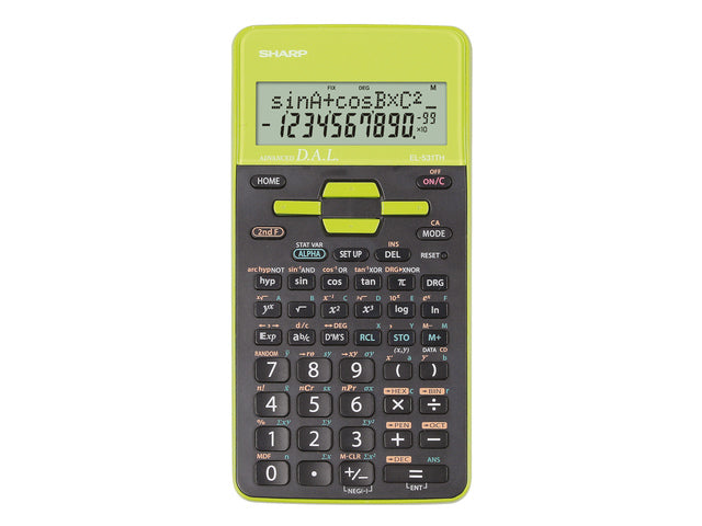 Rechner Sharp EL531THGR schwarz-grün wetenschappelijk
