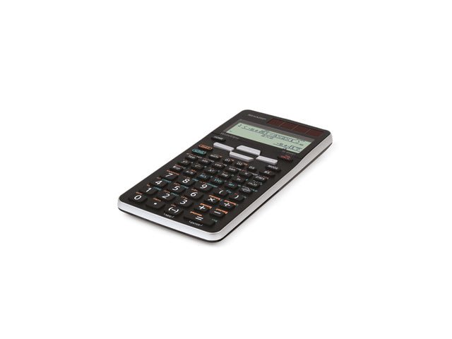 Calculator Sharp ELW506TGY zwart-grijs wetenschappelijk write view