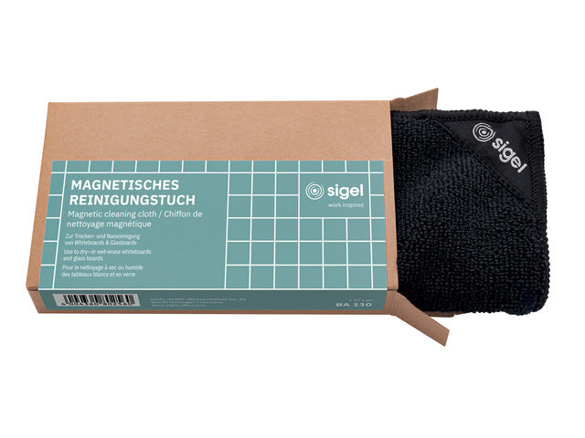 Reinigingdoek Sigel magnetisch Schwarz 250 x 250 mm