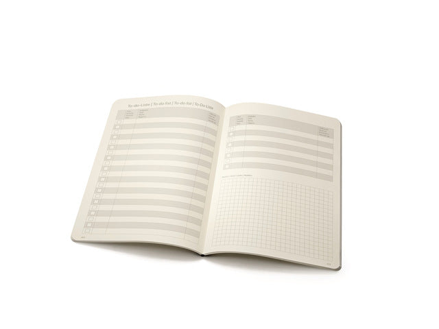 Business Organizer Conceptum Flex Kunstpapier, A4, schwarz, strukturiert mit Schreibschrift, To-Do-Listen-Schrift und Sprachnotizschrift