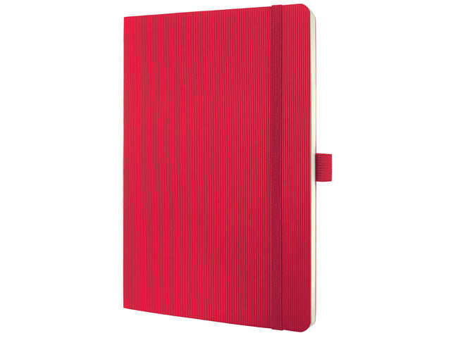 Benachrichtigungsbuch Conceptum Pure A5 rot gelinieter Softcover. Genummerte Seiten, Innenausstattung, elastisches DMV-Elastik, Lus für den Stift, 2 Leisten. 194 Seiten 80 Gramm chamoiskleriges Papier. PEFC-zertifiziert.