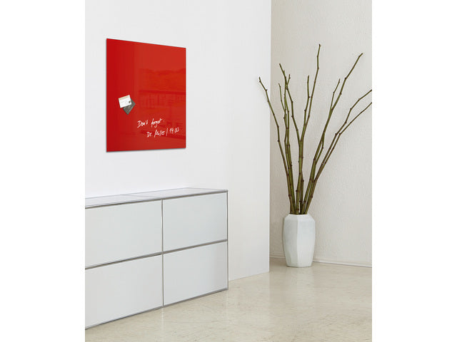 Glasmagnetbord Sigel Artverum 480x480x15mm rot