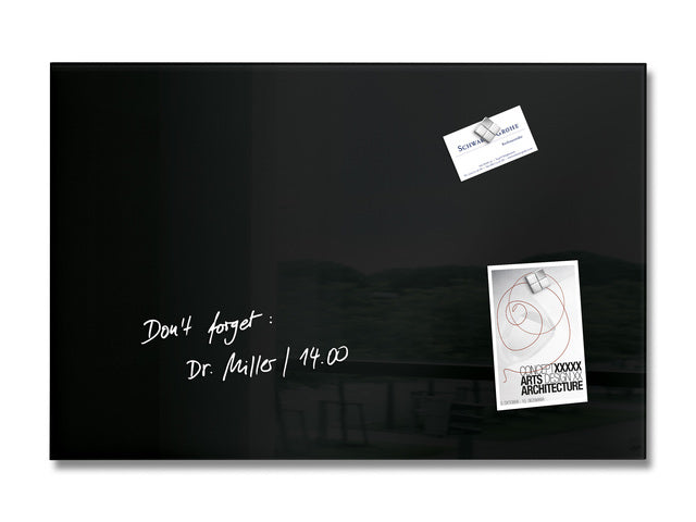 Glasmagnetbrett Sigel Artverum 600x400x15mm schwarz