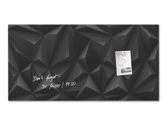 Glasmagnetbrett Sigel Artverum 910x460x15mm Black Diamond