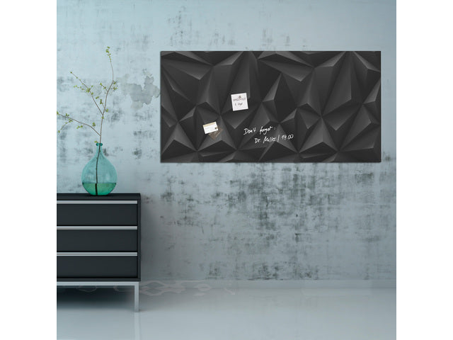 Glasmagnetbrett Sigel Artverum 910x460x15mm Black Diamond
