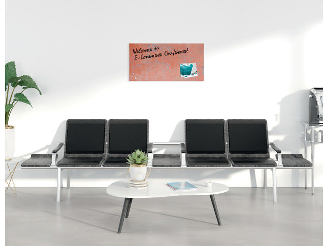 Glasmagnettafel Sigel Artverum Red Wall mat. 910x460x15 mm.