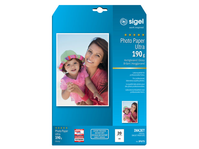 Inkjet Ultra fotopapier A4 180 gram hoogglans 20 vel