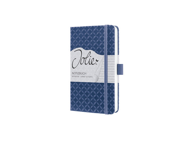 Benachrichtigungsbuch Sigel Jolie Flair A6 Hardcover geliniet Indigo blauw