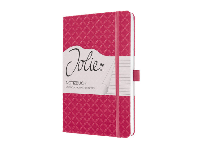 Benachrichtigungsbuch Sigel Jolie Flair A5 Hardcover mit gestricheltem Fuchsia-Rosé