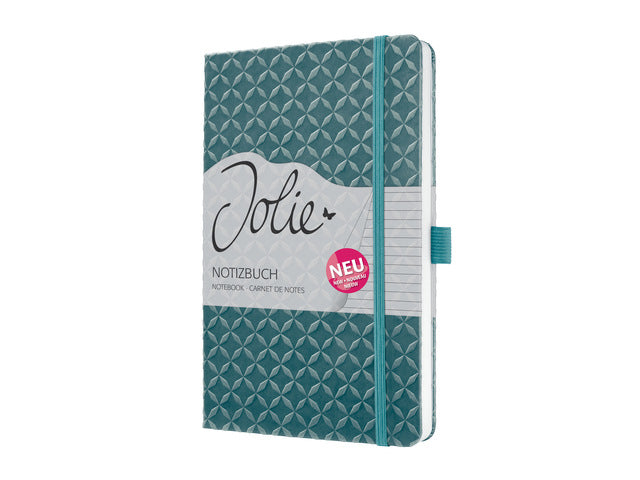 Notizbuch Jolie Flair A5 ozeanblau gelinieter Hardcover
