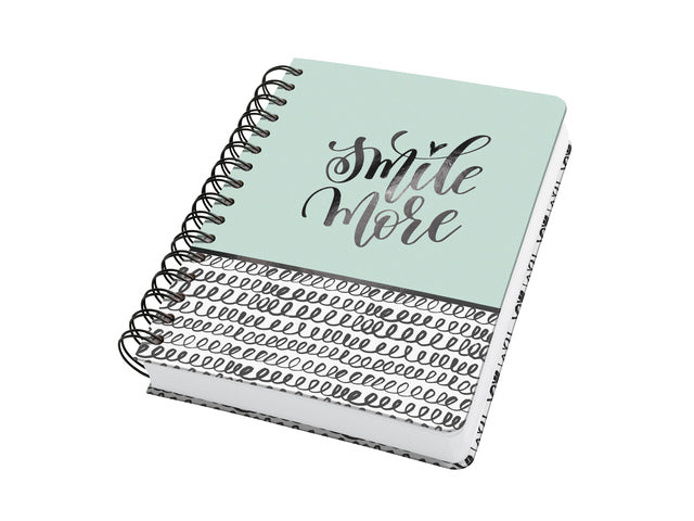 Notitieboek Jolie A5 spir. CURLY MINT punt-gelijnd 240pag 120gr HC