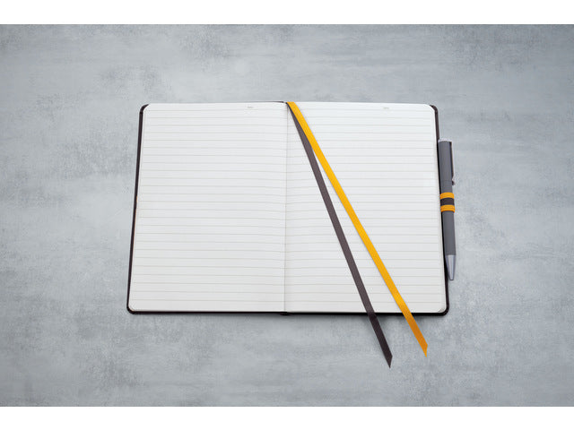 Notitieboek Linescape A5 donkergrijs gelinieerd hardcover