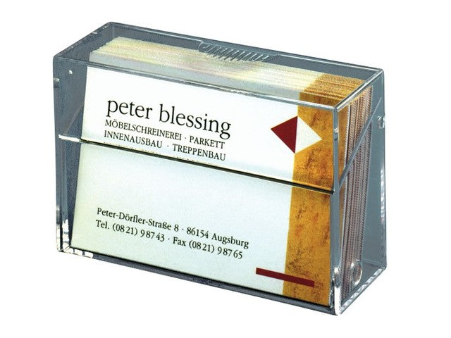Visitekaartjesbox Sigel 85x56x27mm glashelder