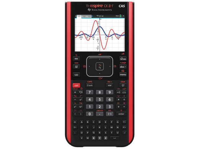Grafischer Rechner Nspire CX II-T CAS mit unterstützter Software