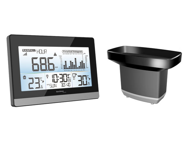 Weerstation Technoline WS 9016 180x110x38mm zwart/zilver met regenmeter