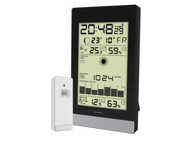 Weerstation Technoline WS 9050 108x184x28mm zwart/zilver met 1 buitensensor 60m