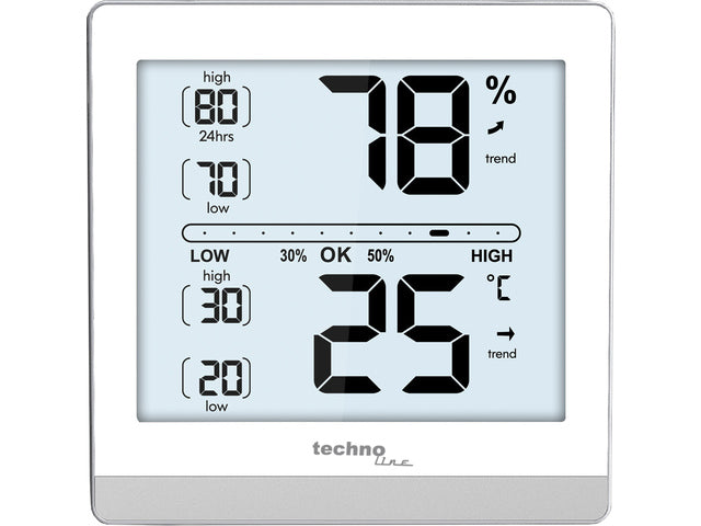 Thermometer Technoline WS 9470 118x118x24mm wit/zilver