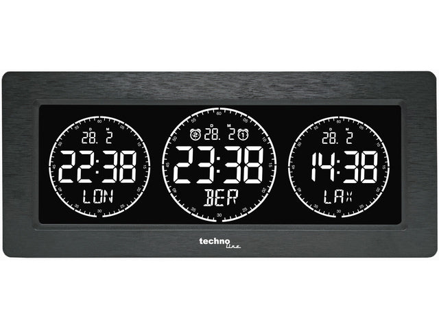Wereldklok Technoline WT 458 232x99x48mm zwart